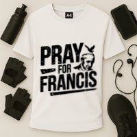 Pray For Francis: Inspirational Pope Francis Cooling Performance Crew T-Shirt
