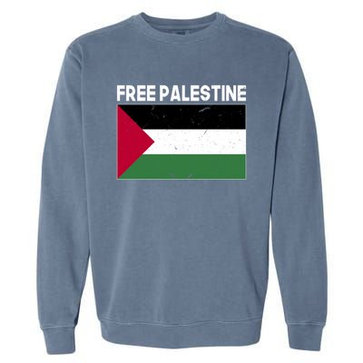 Palestine Flag Free Palestine Cute Gift Garment-Dyed Sweatshirt