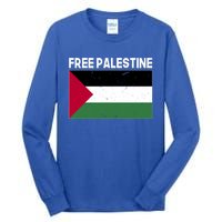 Palestine Flag Free Palestine Cute Gift Tall Long Sleeve T-Shirt