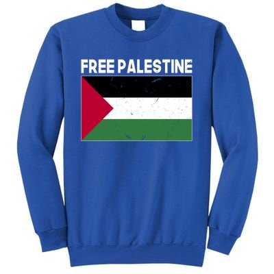 Palestine Flag Free Palestine Cute Gift Tall Sweatshirt