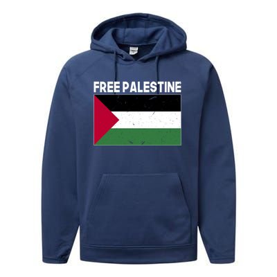 Palestine Flag Free Palestine Cute Gift Performance Fleece Hoodie