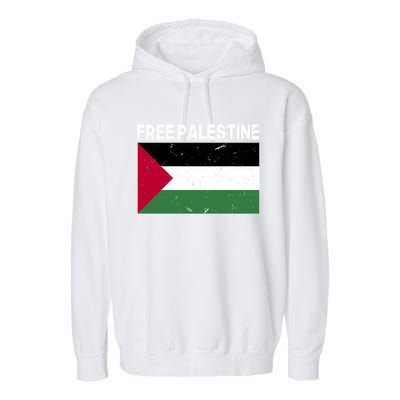 Palestine Flag Free Palestine Cute Gift Garment-Dyed Fleece Hoodie