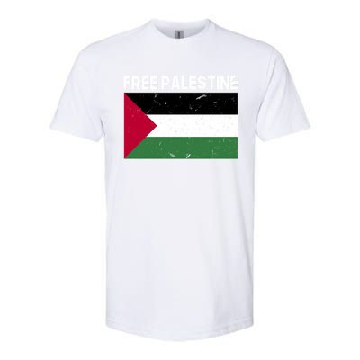 Palestine Flag Free Palestine Cute Gift Softstyle CVC T-Shirt