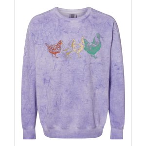 Poultry Farming Farm Lovers Farmers Chicken Lovers Colorblast Crewneck Sweatshirt