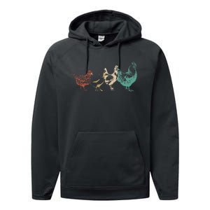 Poultry Farming Farm Lovers Farmers Chicken Lovers Performance Fleece Hoodie