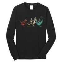 Poultry Farming Farm Lovers Farmers Chicken Lovers Long Sleeve Shirt