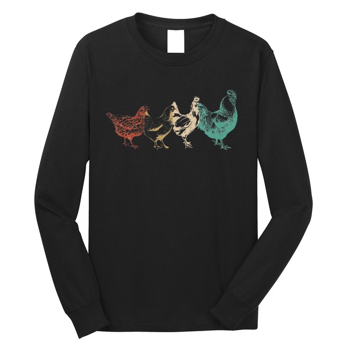 Poultry Farming Farm Lovers Farmers Chicken Lovers Long Sleeve Shirt