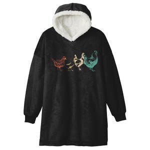 Poultry Farming Farm Lovers Farmers Chicken Lovers Hooded Wearable Blanket