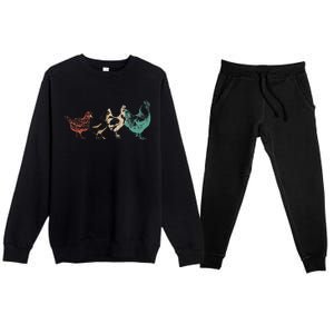 Poultry Farming Farm Lovers Farmers Chicken Lovers Premium Crewneck Sweatsuit Set