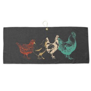 Poultry Farming Farm Lovers Farmers Chicken Lovers Large Microfiber Waffle Golf Towel