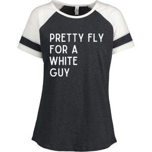 Pretty Fly For A White Guy Funny Saying Enza Ladies Jersey Colorblock Tee