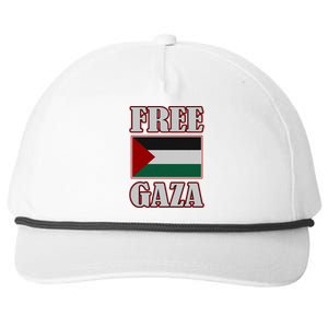 Palestine Flag Free Gaza Save Palestine Gaza Palestina Gift Snapback Five-Panel Rope Hat