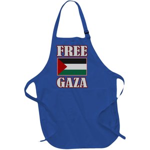 Palestine Flag Free Gaza Save Palestine Gaza Palestina Gift Full-Length Apron With Pockets