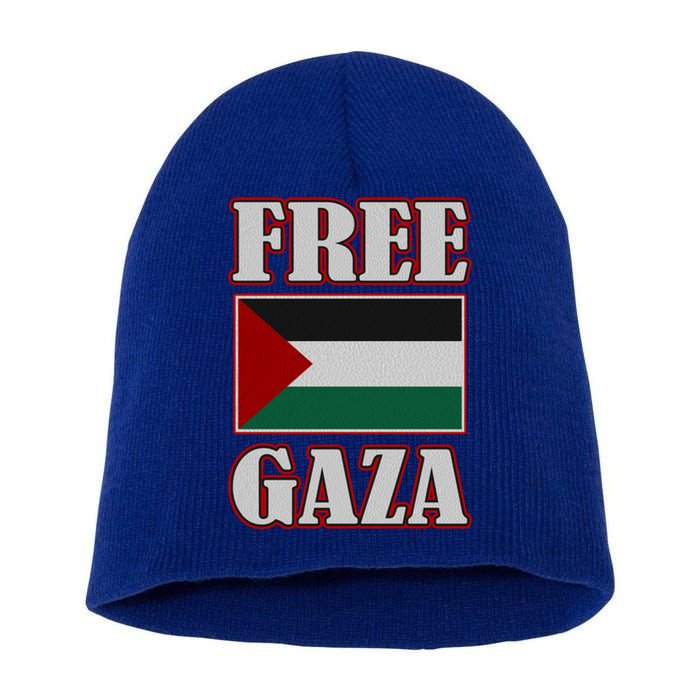 Palestine Flag Free Gaza Save Palestine Gaza Palestina Gift Short Acrylic Beanie