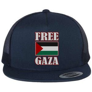 Palestine Flag Free Gaza Save Palestine Gaza Palestina Gift Flat Bill Trucker Hat