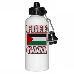 Palestine Flag Free Gaza Save Palestine Gaza Palestina Gift Aluminum Water Bottle