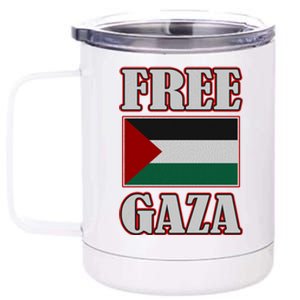 Palestine Flag Free Gaza Save Palestine Gaza Palestina Gift 12 oz Stainless Steel Tumbler Cup