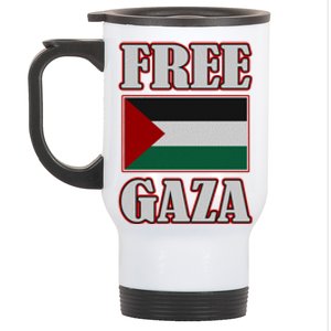 Palestine Flag Free Gaza Save Palestine Gaza Palestina Gift Stainless Steel Travel Mug