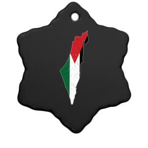 Palestine Flag Free Palestine Gift Ceramic Star Ornament