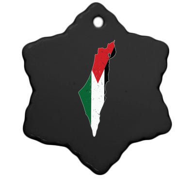 Palestine Flag Free Palestine Gift Ceramic Star Ornament