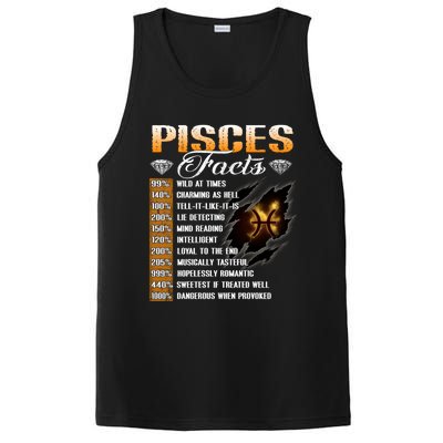 Pisces Facts Funny Zodiac Signs Birthday Funny Gift Cool Gift PosiCharge Competitor Tank