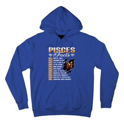 Pisces Facts Funny Zodiac Signs Birthday Funny Gift Cool Gift Hoodie