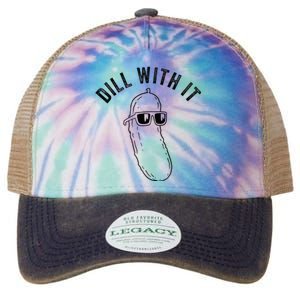 Pickle Funny Food Dill With It Pickle Legacy Tie Dye Trucker Hat