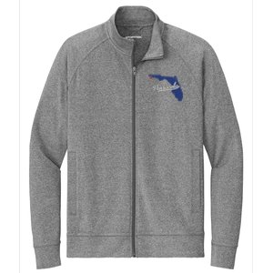 Pensacola Florida Fl Map Stretch Full-Zip Cadet Jacket