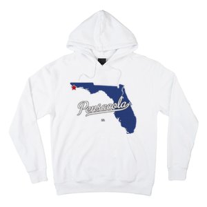 Pensacola Florida Fl Map Hoodie