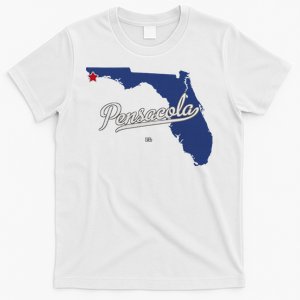 Pensacola Florida Fl Map T-Shirt