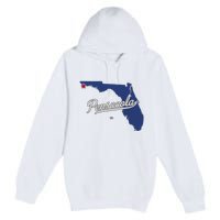 Pensacola Florida Fl Map Premium Pullover Hoodie