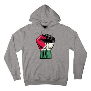 Palestine Flag Fist Peace Tall Hoodie