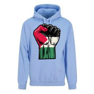 Palestine Flag Fist Peace Unisex Surf Hoodie