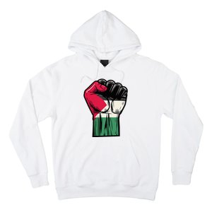 Palestine Flag Fist Peace Hoodie