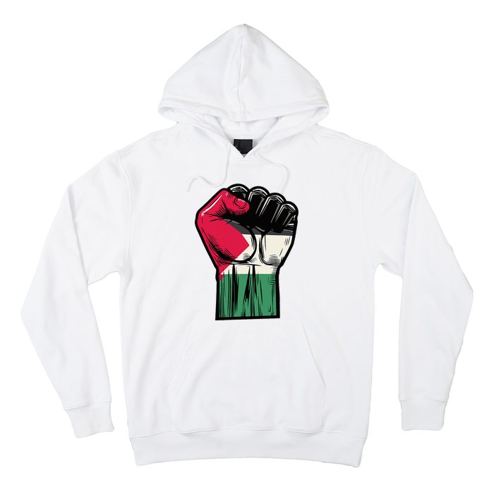 Palestine Flag Fist Peace Hoodie