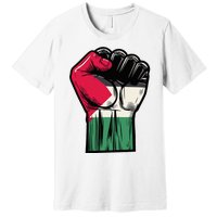 Palestine Flag Fist Peace Premium T-Shirt