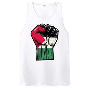 Palestine Flag Fist Peace PosiCharge Competitor Tank