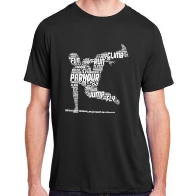 Parkour Freerunner Freerunning Traceur Kids Men Boys Adult ChromaSoft Performance T-Shirt