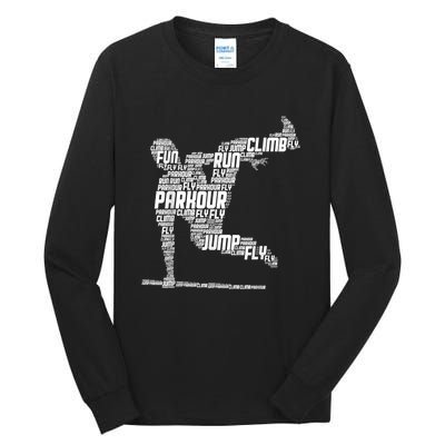 Parkour Freerunner Freerunning Traceur Kids Men Boys Tall Long Sleeve T-Shirt