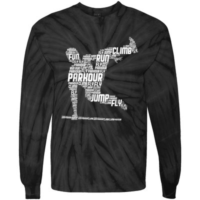 Parkour Freerunner Freerunning Traceur Kids Men Boys Tie-Dye Long Sleeve Shirt