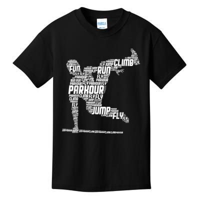 Parkour Freerunner Freerunning Traceur Kids Men Boys Kids T-Shirt