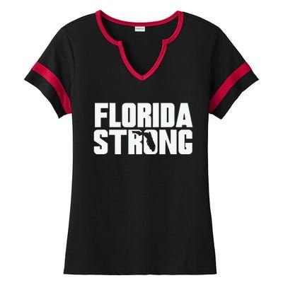 Pray For Florida Strong Ladies Halftime Notch Neck Tee