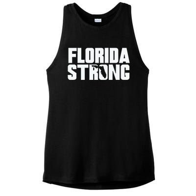 Pray For Florida Strong Ladies PosiCharge Tri-Blend Wicking Tank