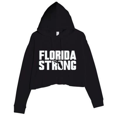 Pray For Florida Strong Crop Fleece Hoodie