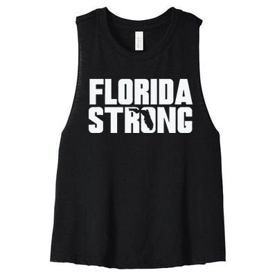 Pray For Florida Strong Women's Racerback Cropped Tank