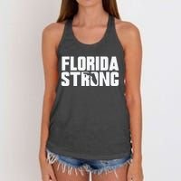 Pray For Florida Strong Women's Knotted Racerback Tank