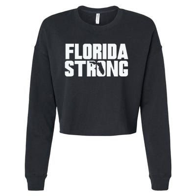 Pray For Florida Strong Cropped Pullover Crew