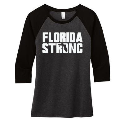 Pray For Florida Strong Women's Tri-Blend 3/4-Sleeve Raglan Shirt