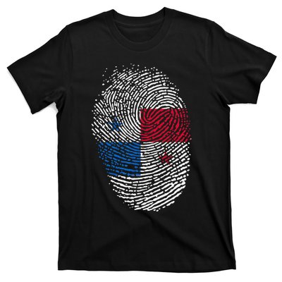 Panamanian Flag Fingerprint Panama T-Shirt