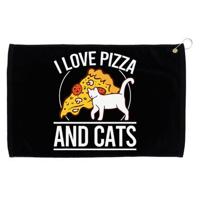 Pizza foodie Funny I Love Pizza And Cats Pizza Kitten Grommeted Golf Towel